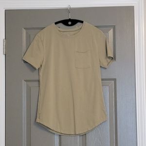 Alpha Forward Scoop Tee Olive Green XS